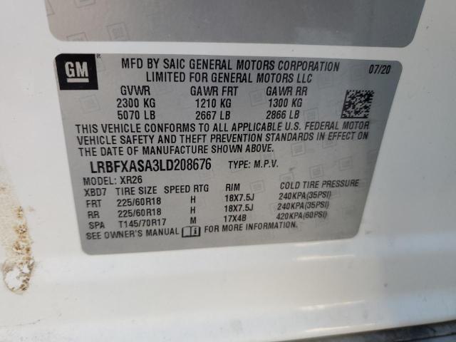 2020 BUICK ENVISION LRBFXASA3LD208676