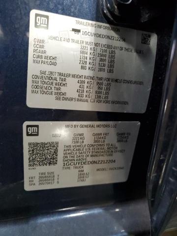 2022 CHEVROLET SILVERADO - 1GCUYDED0NZ212204
