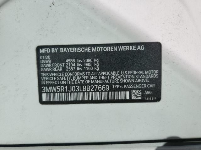 2020 BMW 330I - 3MW5R1J03L8B27669