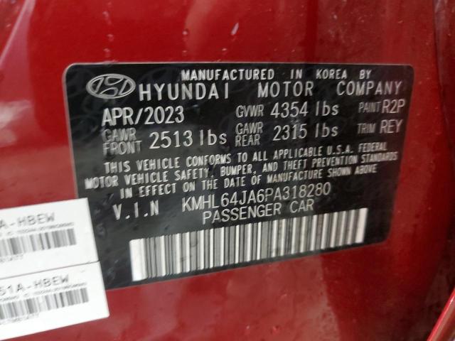 VIN KMHL64JA6PA318280 2023 Hyundai Sonata, Sel no.13