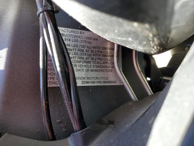 2018 DUCATI SUPERBIKE ZDM14B1W6JB008542