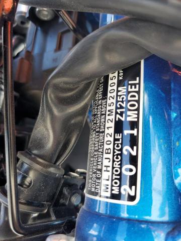 2021 HONDA Z125 M MLHJB0212M5200565