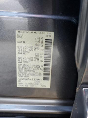 2016 NISSAN MURANO S - 5N1AZ2MG7GN127947