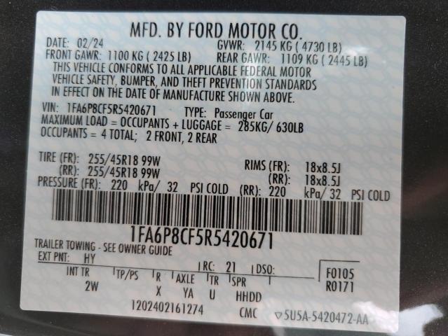 2024 FORD MUSTANG GT - 1FA6P8CF5R5420671