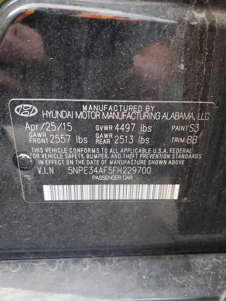 Lot #2943211406 2015 HYUNDAI SONATA SPO