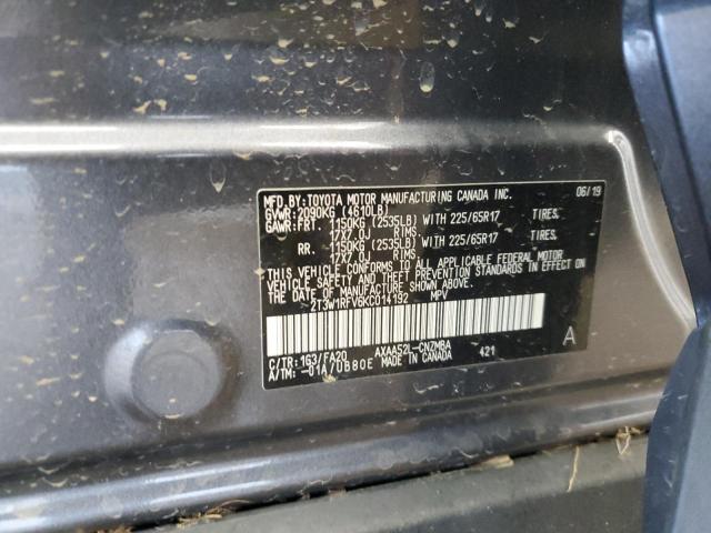 2019 TOYOTA RAV4 XLE - 2T3W1RFV6KC014192