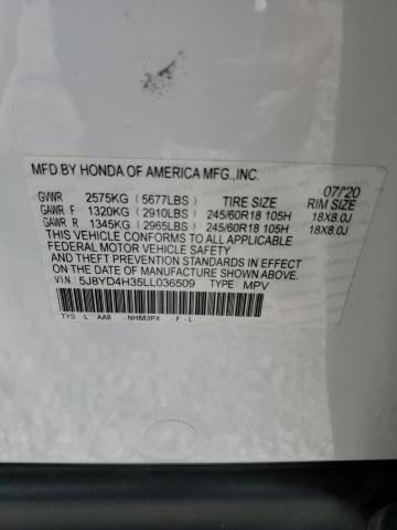 2020 ACURA MDX - 5J8YD4H35LL036509
