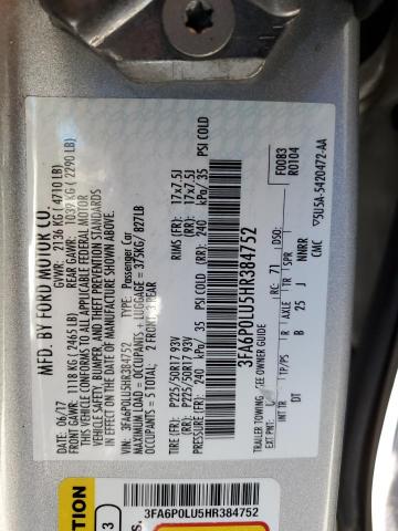 VIN 3FA6P0LU5HR384752 2017 Ford Fusion, Se Hybrid no.13