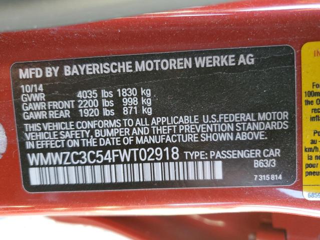 2015 MINI COOPER S C WMWZC3C54FWT02918