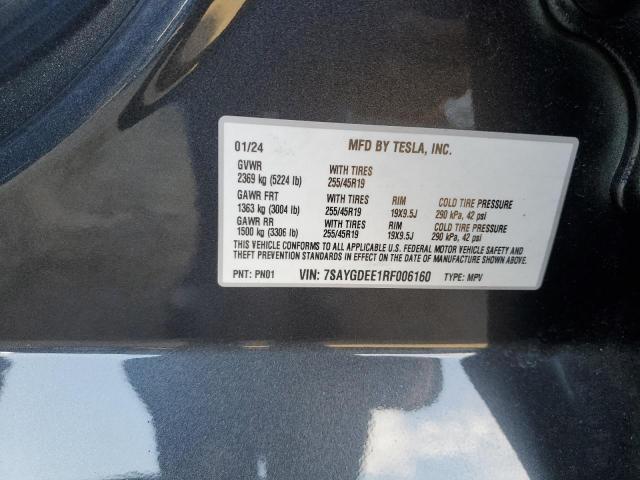 VIN 7SAYGDEE1RF006160 2024 TESLA MODEL Y no.13