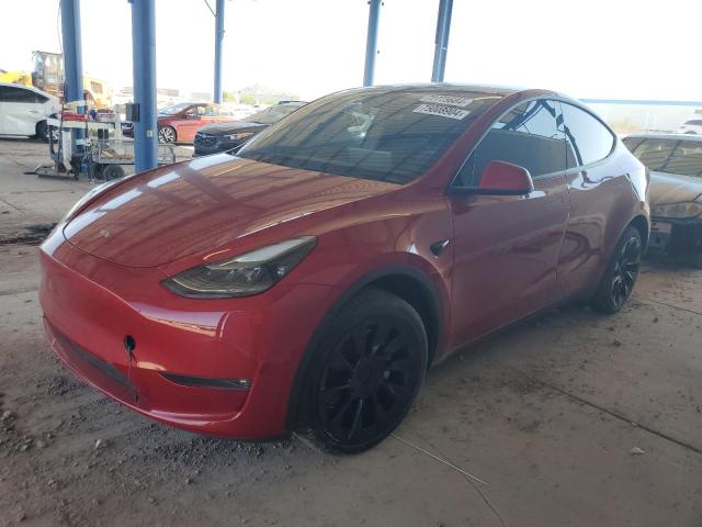 TESLA MODEL Y 2023 red  electric 7SAYGDEE8PF792634 photo #1