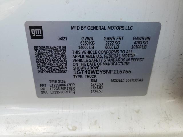 2022 GMC SIERRA K35 1GT49WEY5NF115755