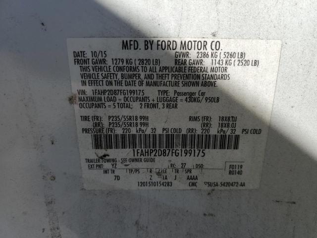 2015 FORD TAURUS SE 1FAHP2D87FG199175