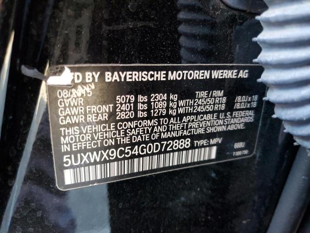 VIN 5UXWX9C54G0D72888 2016 BMW X3 no.13