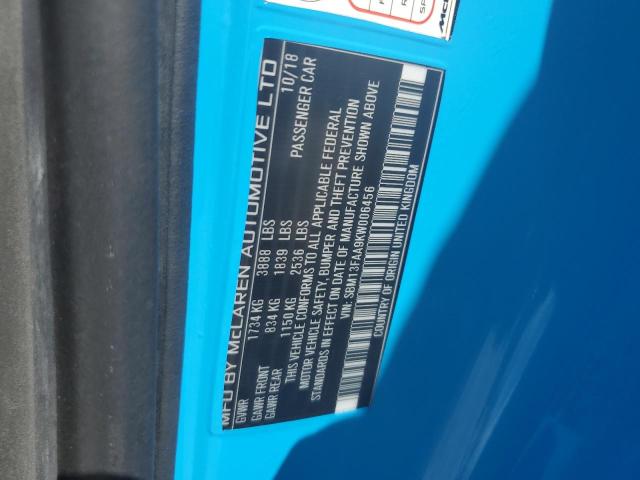 2019 MCLAREN AUTOMOTIVE 570S SBM13FAA9KW006456