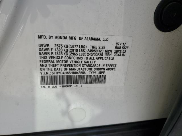 VIN 5FRYD4H85HB043558 2017 Acura MDX, Advance no.13