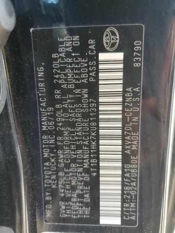 2019 TOYOTA CAMRY L - 4T1B11HK7KU811397