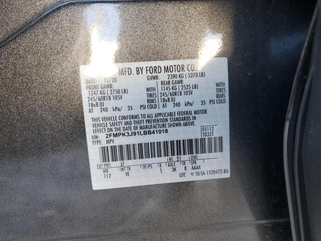 2020 FORD EDGE SEL - 2FMPK3J91LBB41018