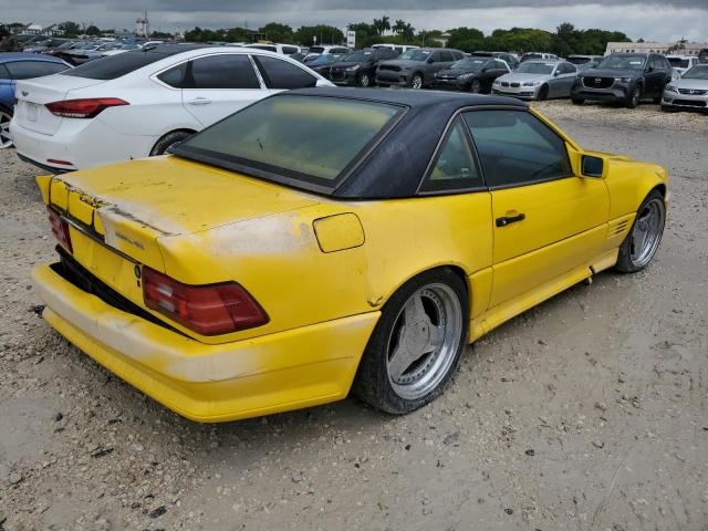 MERCEDES-BENZ 500 SL 1991 yellow roadster gas WDBFA66E5MF015186 photo #4