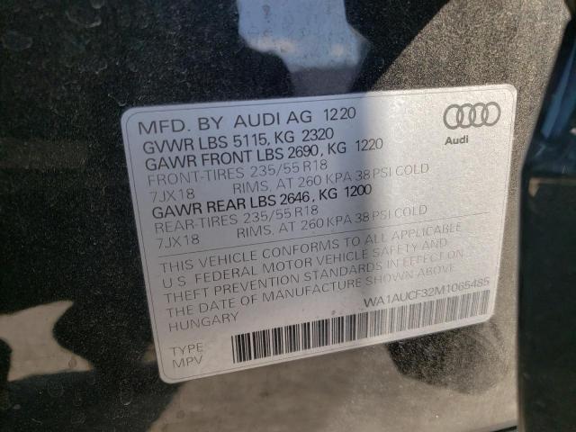 VIN WA1AUCF32M1065485 2021 AUDI Q3 no.13