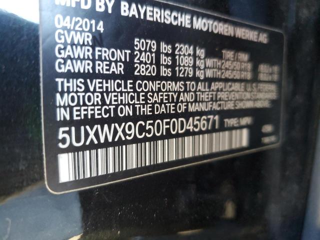 VIN 5UXWX9C50F0D45671 2015 BMW X3, Xdrive28I no.13