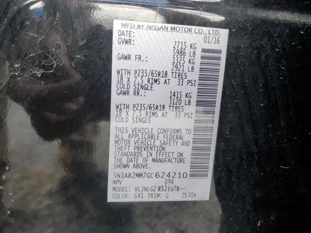 2016 NISSAN PATHFINDER - 5N1AR2MM7GC624210