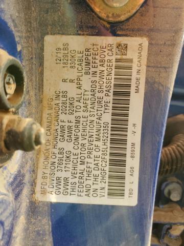 2020 HONDA CIVIC SPOR - 2HGFC2F85LH523350