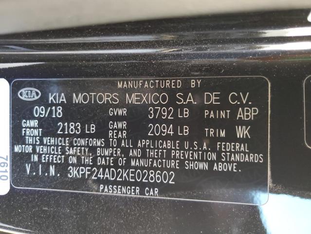 2019 KIA FORTE FE - 3KPF24AD2KE028602