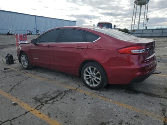 FORD FUSION SE 2019 red  hybrid engine 3FA6P0LU7KR241387 photo #3