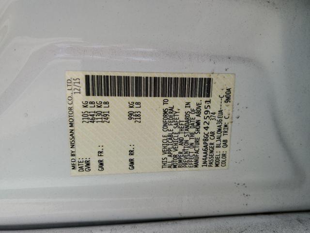 2016 NISSAN MAXIMA 3.5 - 1N4AA6AP8GC425951