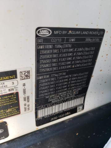 2018 LAND ROVER RANGE ROVE - SALWG2RV7JA402862