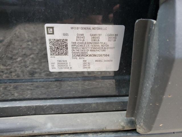 2021 CHEVROLET TRAVERSE L - 1GNERGKW3MJ167594
