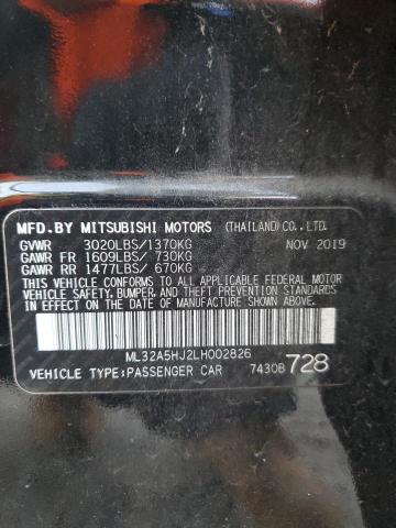 2020 MITSUBISHI MIRAGE LE - ML32A5HJ2LH002826