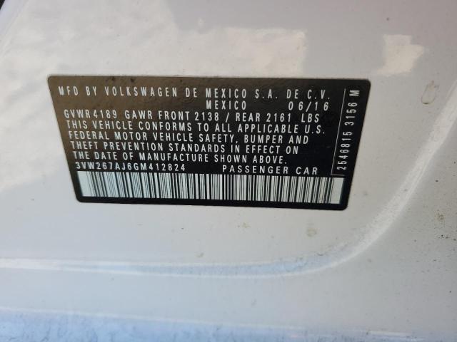 2016 VOLKSWAGEN JETTA S - 3VW267AJ6GM412824