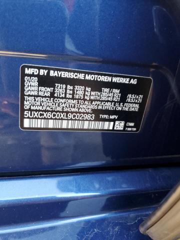 2020 BMW X7 M50I 5UXCX6C0XL9C02983