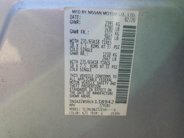 2020 NISSAN MURANO SV - 5N1AZ2BS6LN138942