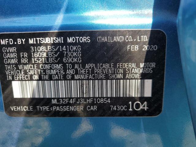 2020 MITSUBISHI MIRAGE G4 - ML32F4FJ3LHF10854