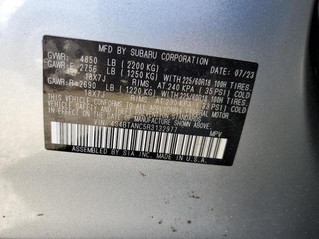 VIN 4S4BTANC5R3132977 2024 SUBARU OUTBACK no.12