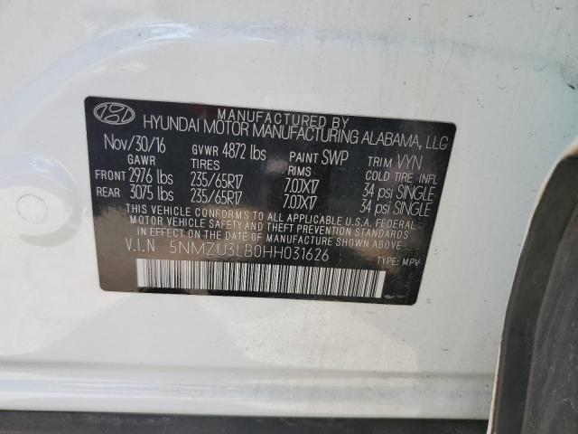 2017 HYUNDAI SANTA FE S - 5NMZU3LB0HH031626