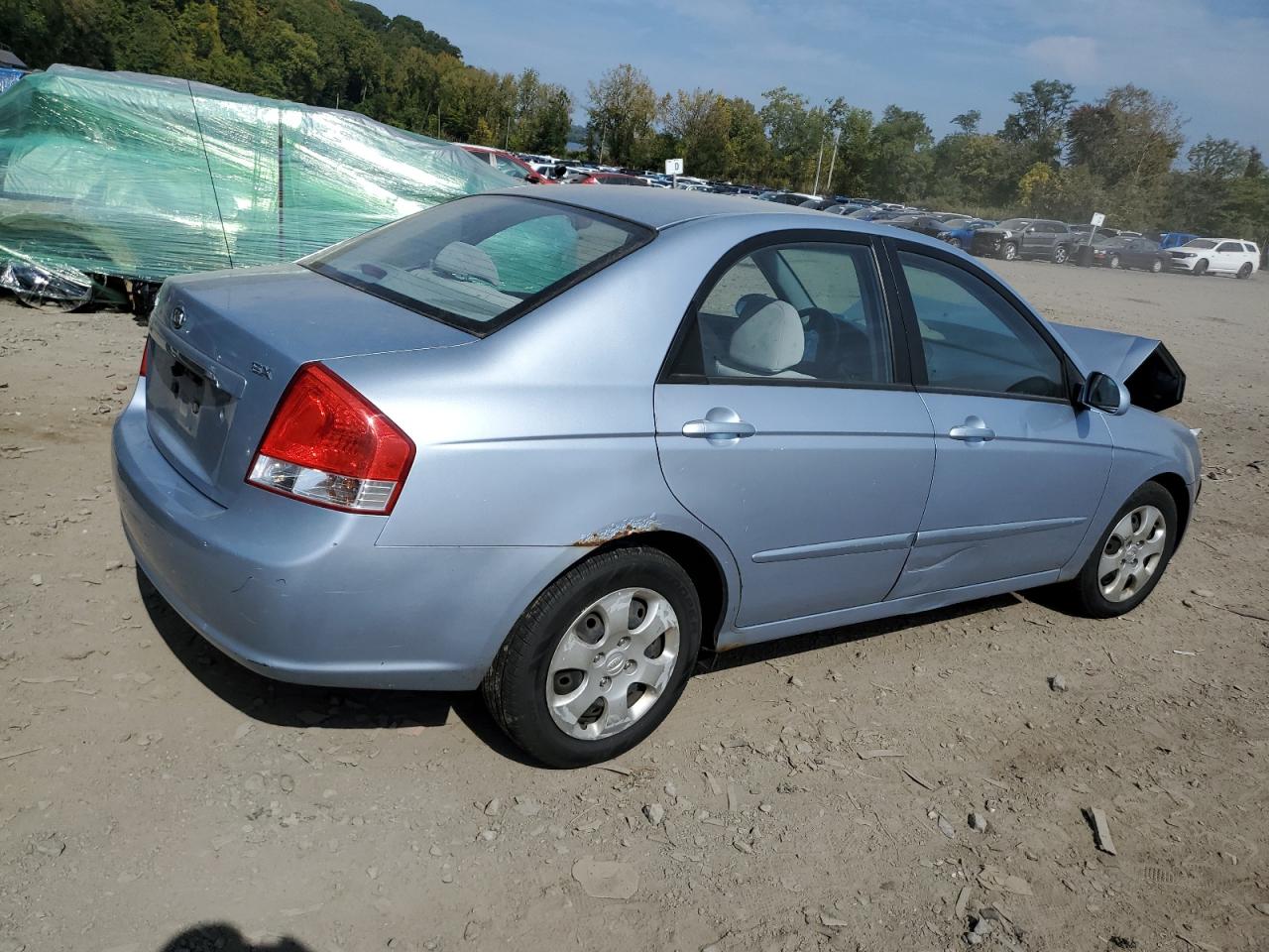 KIA SPECTRA EX 2008 blue  gas KNAFE122485516924 photo #4