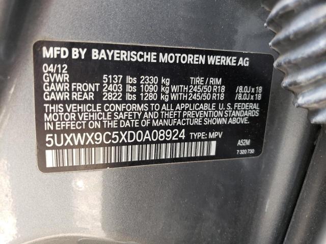 VIN 5UXWX9C5XD0A08924 2013 BMW X3, Xdrive28I no.14