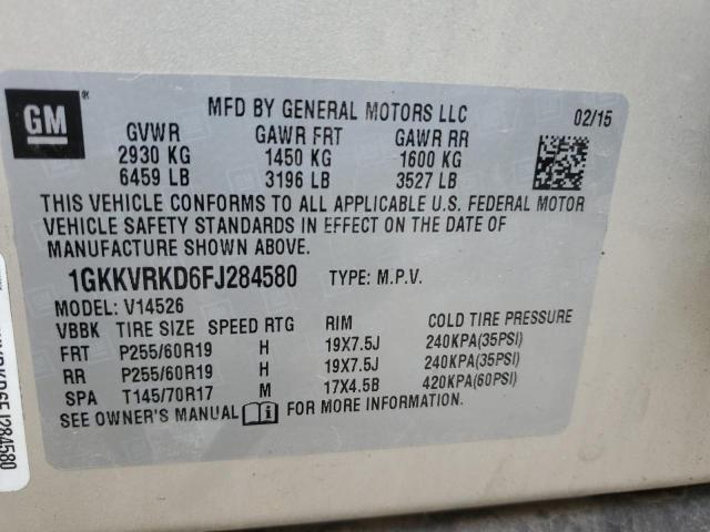 2015 GMC ACADIA SLT - 1GKKVRKD6FJ284580