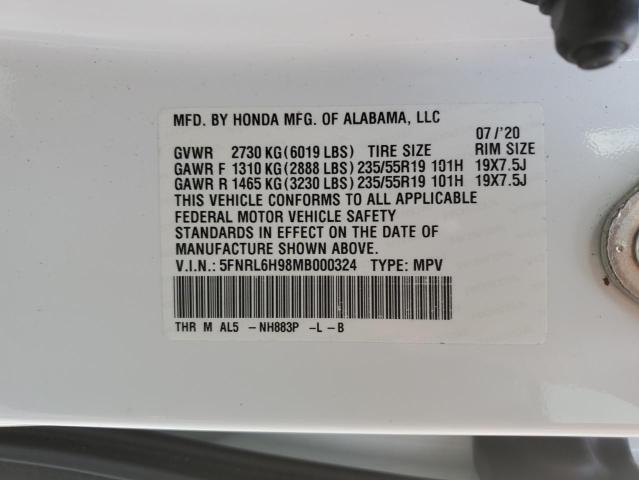 VIN 5FNRL6H98MB000324 2021 Honda Odyssey, Elite no.13