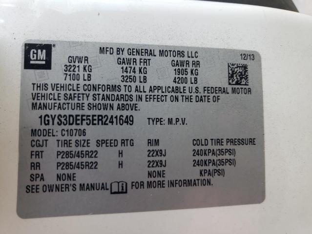 VIN 1GYS3DEF5ER241649 2014 Cadillac Escalade, Platinum no.13