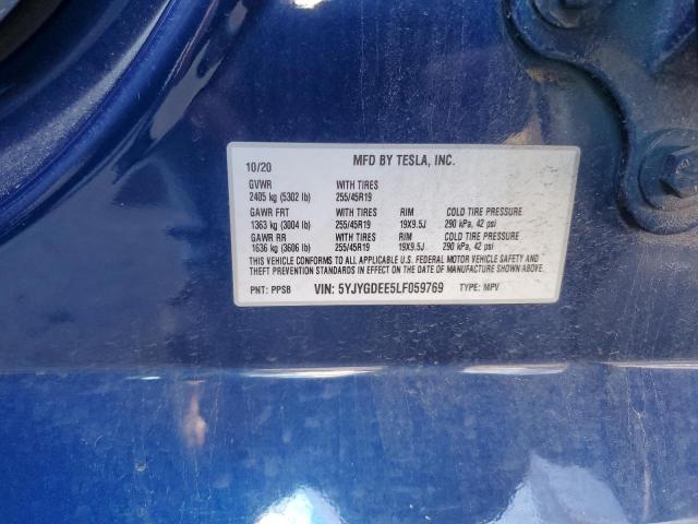 2020 TESLA MODEL Y - 5YJYGDEE5LF059769
