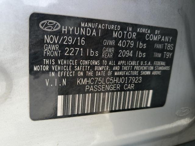 2017 HYUNDAI IONIQ SEL - KMHC75LC5HU017923