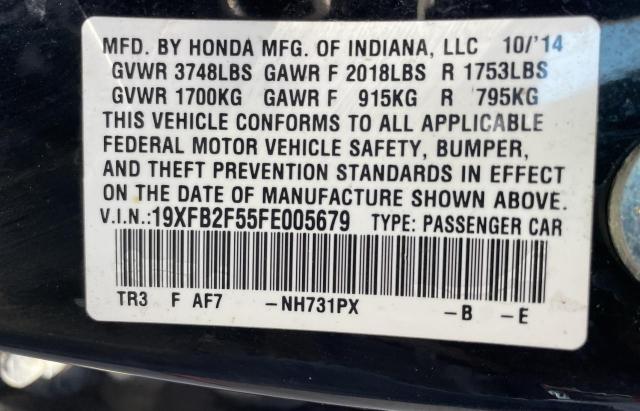 VIN 19XFB2F55FE005679 2015 Honda Civic, LX no.10