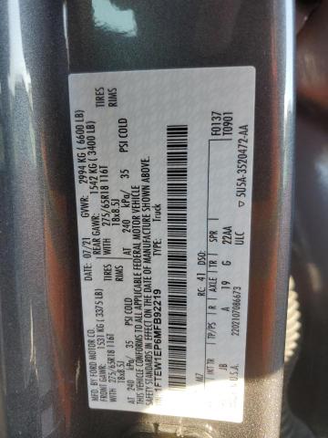 2021 FORD F150 SUPER - 1FTEW1EP6MFB92219