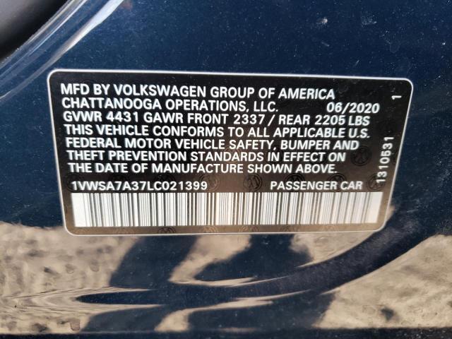 2020 VOLKSWAGEN PASSAT SE - 1VWSA7A37LC021399