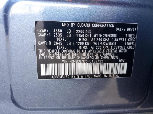 VIN 4S4BSENC5H3439722 2017 Subaru Outback, 3.6R Lim... no.13